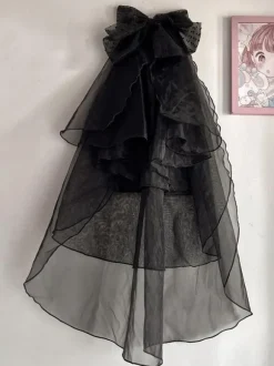 Lolita Wedding Dress Lolita Accessories White Bows Ruffles Polyester Fiber Headwear Lace Miscellaneous