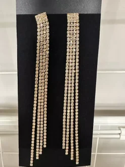 Long Tassel Rhinestone Earrings For Women 2026