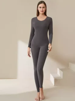 Long Johns Base Layer Thermal Underwear Set For Women 2026