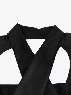 Long Sleeve Cut-Out Bodycon Mini Dress In Black For Night Out 2026