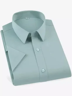 Long-Sleeved Shirts For Men Wrinkle-Free Business Casual Ice Silk Shirts