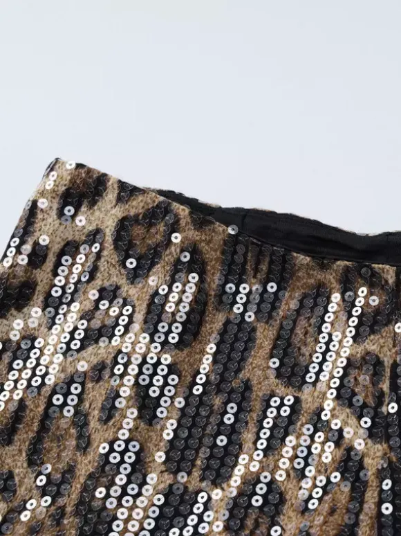 Low Rise Shiny Leopard Print Micro Booty Shorts Wet Look Faux Leather Y2K Club Mini Hot Pants