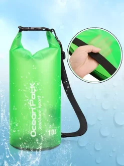 10L Semi Clear PVC Roll Top Waterproof Dry Bag Ocean Pack