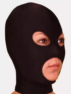Lycra Spandex Black Mask with Eye and Mouth Openings