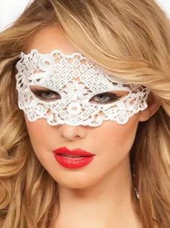 Masquerade Eye Mask For Women Daily Casual Cold White Lace
