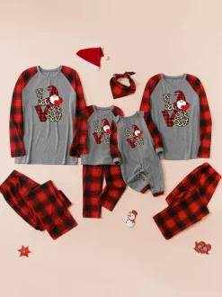 Matching Family Christmas Pajamas Kid's Adult's Christmas Pattern Pants Top