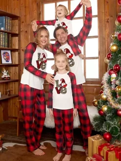 Matching Family Christmas Pajamas Kid's Adult's Christmas Pattern Pants Top