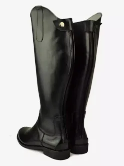 Men' Knee High Boots Cowhide Chic Black Knight Boots