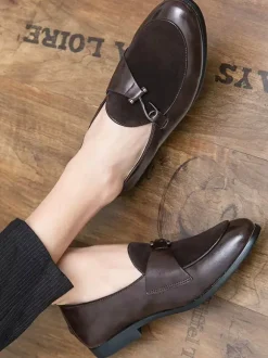 Men Monk Loafer Prom Party Wedding Shoes Slip-On Metal Details Round Toe Blue Loafers Prom Party Wedding Shoes