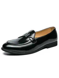 Men Monk Loafer Prom Party Wedding Shoes Slip-On Metal Details Round Toe Blue Loafers Prom Party Wedding Shoes