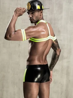 Men Sexy Costume Halloween Adult's Tights Headpiece Top Armwear Night Club Wear Lingerie