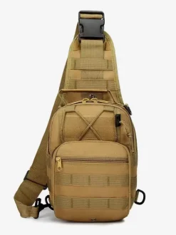 Men Bag Black Nylon Camouflage Messenger Bag
