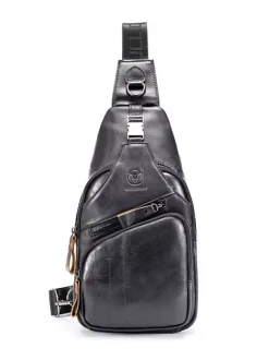 Men Bag Deep Brown Leather One Piece Backpack