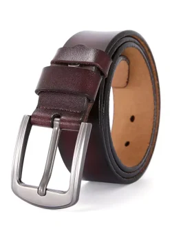 Men Belt PU Leather Fashion Black Belt