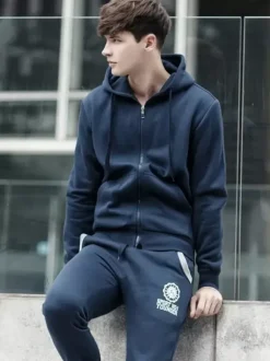 Men Hooded Cardigan Long-Sleeved Sweatshirt Jacket Plus Size Casual Trendy Thick Velvet Coat
