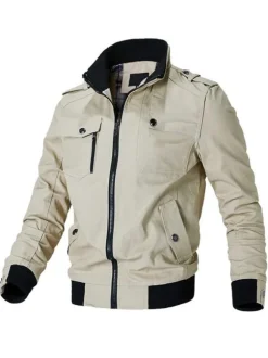 Men Jackets Casual Black Portrait Neckline Long Sleeves Fashionable Winter Coats