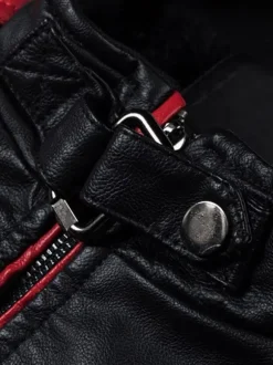 Men Leather Jackets PU Leather Windbreaker Black Patchwork Winter Coats