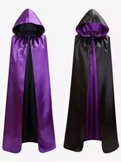 Men Red Ponchos For Christmas Cloak Polyester Christmas Halloween Holidays Costumes