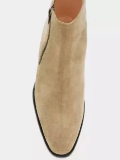 Men's Boots Chelsea Boots Coffee Brown Cowhide Round Toe Zipper Ankle Short Boots