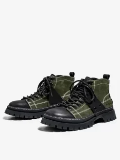 Men's Boots Work Boots Suede Leather Round Toe Combat Boots