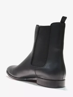 Men's Chelsea Boots Black Plain Smooth Ankle Boots