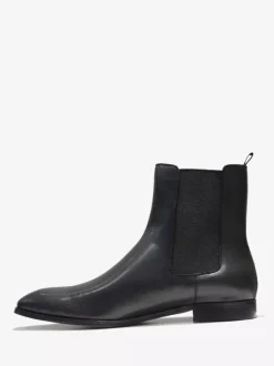 Men's Chelsea Boots Black Plain Smooth Ankle Boots