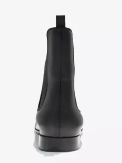 Men's Chelsea Boots Black Plain Smooth Ankle Boots