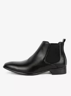 Men's Chelsea Boots Square Toe Slip On Flat Dress Ankle Boots