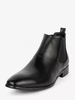 Men's Chelsea Boots Square Toe Slip On Flat Dress Ankle Boots