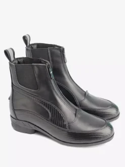 Men's Chelsea Boots Zipper Cowhide Classic Black Ankle Short Riding Boots