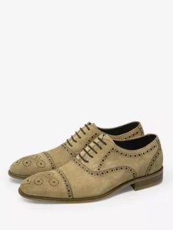 Men's Dress Shoes Fashion Round Toe Leather