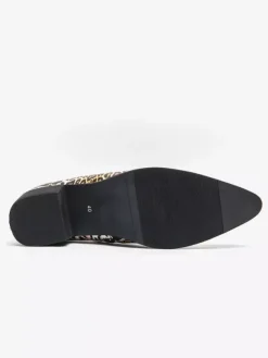 Men's Dress Shoes Pointed Toe Leopard Chunky Heel Shoes