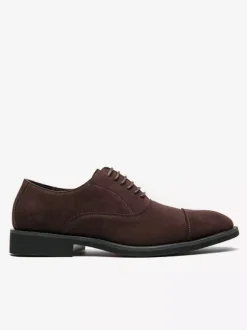 Men's Dress Shoes Round Toe Suede Leather Oxford Prom Homecoming Wedding Shoes
