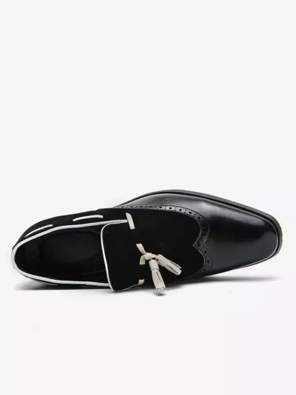 Men's Dress Shoes Round Toe Slip On Shoes With Tassels