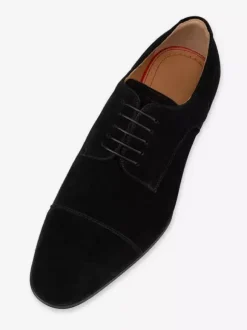 Mens Dress Shoes Suede Leather Round Toe low heels Casual Derbies