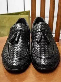 Mens Loafer Shoes Tassel Prom Homecoming Wedding Shoes