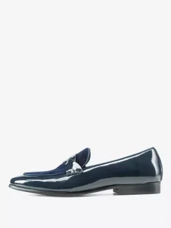 Men's Loafers Cowhide Round Toe Slip On Dress Shoes