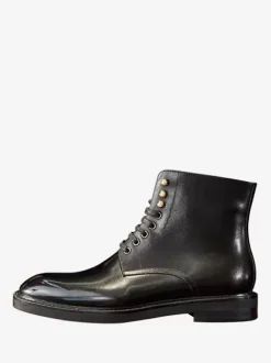 Men's Martin Work Boots Chic Black Short Dress Boots