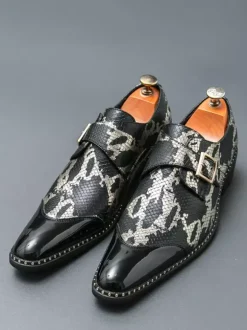 Mens Monk Loafers Oxford Dress Shoes Luxury Party Prom Slip-On Formal Shoes