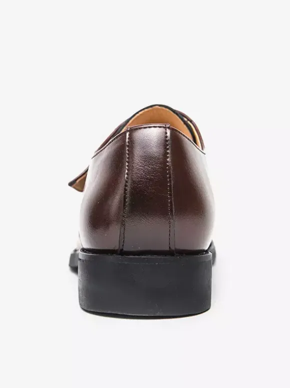 Men's Monk Shoes Round Toe Buckle Detail Dress Shoes