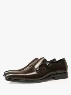 Men's Monk Strap Cowhide Loafer Prom Wedding Shoes