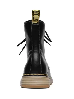 Men's Motorcycle Combat Flatform Lace Up Ankle Boots