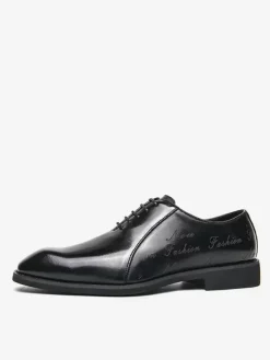 Men's Oxford Lace Up Modern Square Toe Prom Wedding Shoes