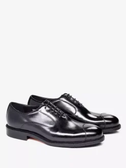 Mens Oxfords Dress Shoes Pointed-Toe Business Casual Genuine Leather Lace-Up Cap Toe Shoes