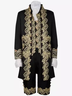 Men's Palace Prince Dress Performance Suit Cos Costume Medieval Retro Costume Burgundy