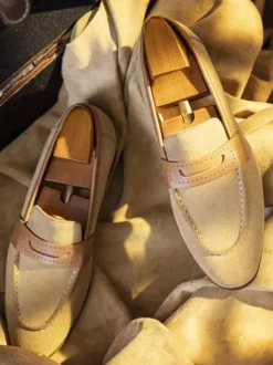 Mens Penny Loafer Leather Shoes
