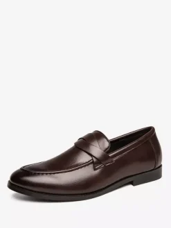 Mens Penny Loafer PU Leather Shoes