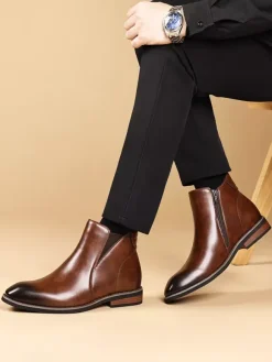 Mens Retro Chelsea Boots British Style Fashion Ankle Boots