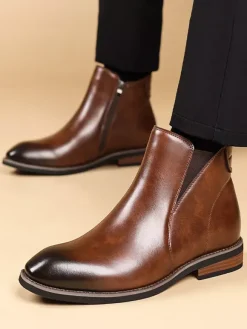 Mens Retro Chelsea Boots British Style Fashion Ankle Boots