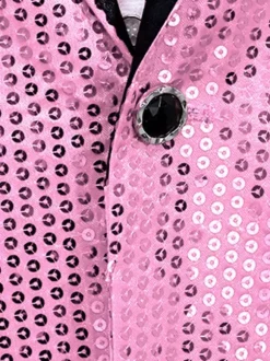 Men's Retro Sequni Top Retro Polyester Long Sleeves Performance Costume